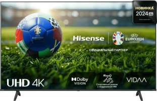 Телевизор Hisense LED 75" черный 4K Ultra HD, Smart TV, 75A6N